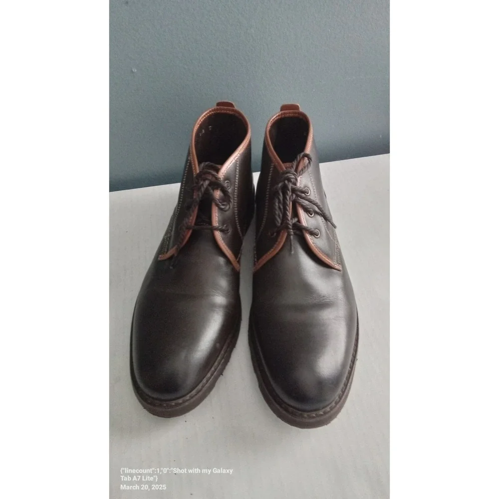 Leather Chukka Boots Ankle‎ Dress Casual Lace Up Brown Shoes